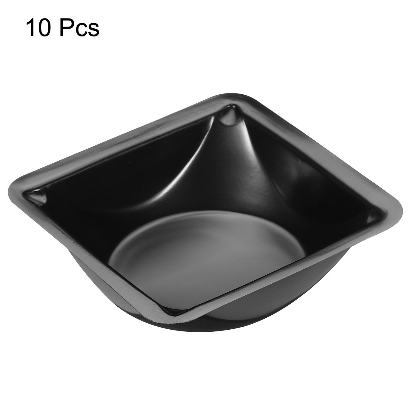 Harfington Square Weigh Boats, 10 Pack Plastic Medium Scale Trays Powder Dispenser for Weighing Mixing, Black