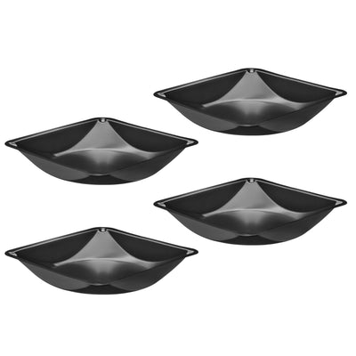 Harfington Square Weigh Boats, 4 Pack Plastic Large Scale Trays Powder Dispenser for Weighing Mixing, Black