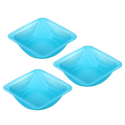 Harfington Square Weigh Boats, 3 Pack Plastic Medium Scale Trays Powder Dispenser for Weighing Mixing, Blue