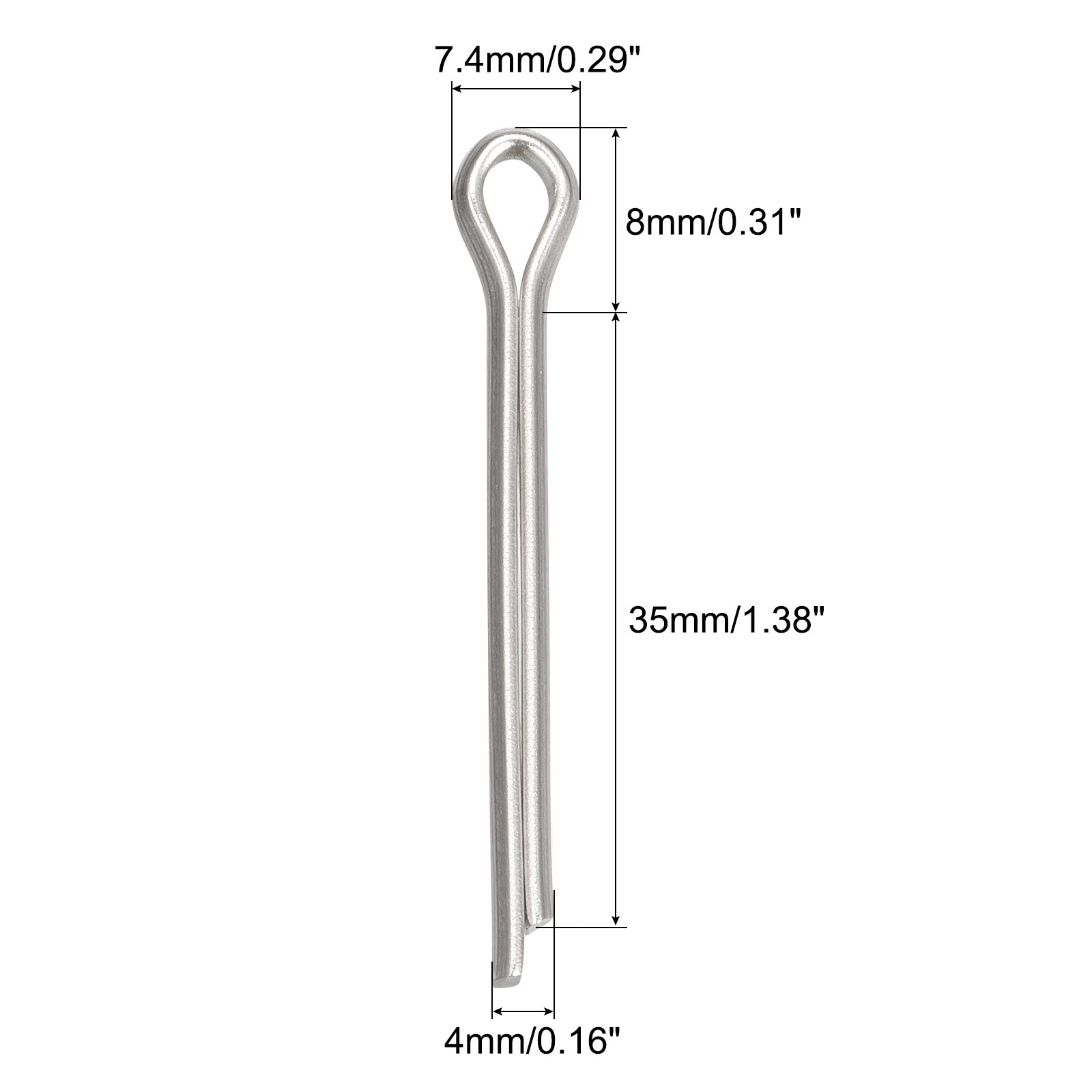 316 Panel Pins Uxcell Split Cotter Pin, 4mm x 35mm 316 Stainless Steel Clip Fastener ...