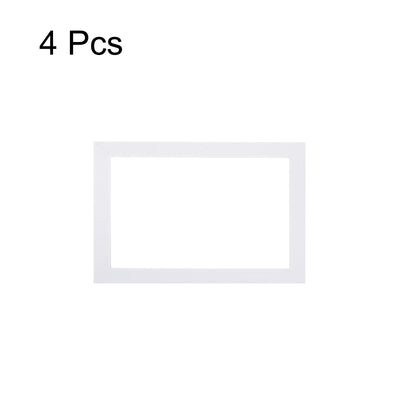 Harfington Document Sign Holder Pocket Self Adhesive Magnet A5 5.8x8.3inch Silver Tone 4pcs
