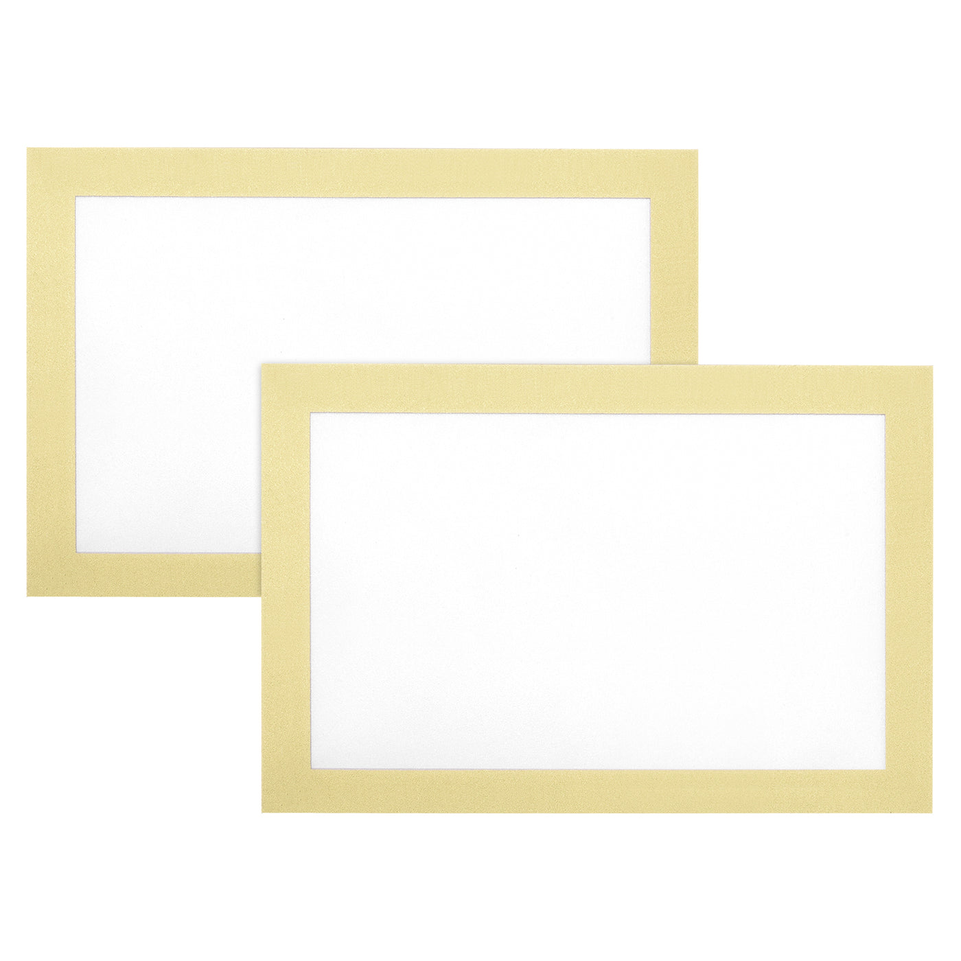 Harfington Document Sign Holder Pocket Self Adhesive Magnets A4 8.5x11.5inch Gold Tone 2pcs