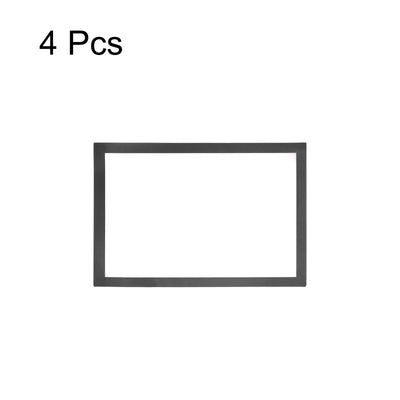 Harfington Document Sign Holder Pockets Self Adhesive Magnets A4 8.5x11.5inch Black 4pcs