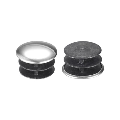 Harfington Post End Cap Cover, 10pcs 22mm Fence Post Cap Round Tube Cover Insert, 19x14mm