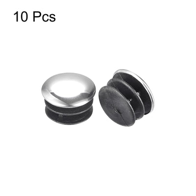 Harfington Post End Cap Cover, 10pcs 25mm Fence Post Cap Round Tube Cover Insert, 23x15.5mm