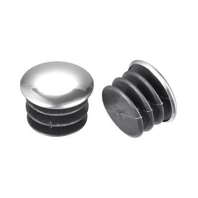 Harfington Post End Cap Cover, 8pcs 25mm Fence Post Cap Round Tube Cover Insert, 21x18mm