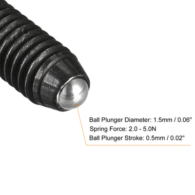 Harfington Ball Point Set Screws High Carbon Steel Spring Hex Socket Grub Screw