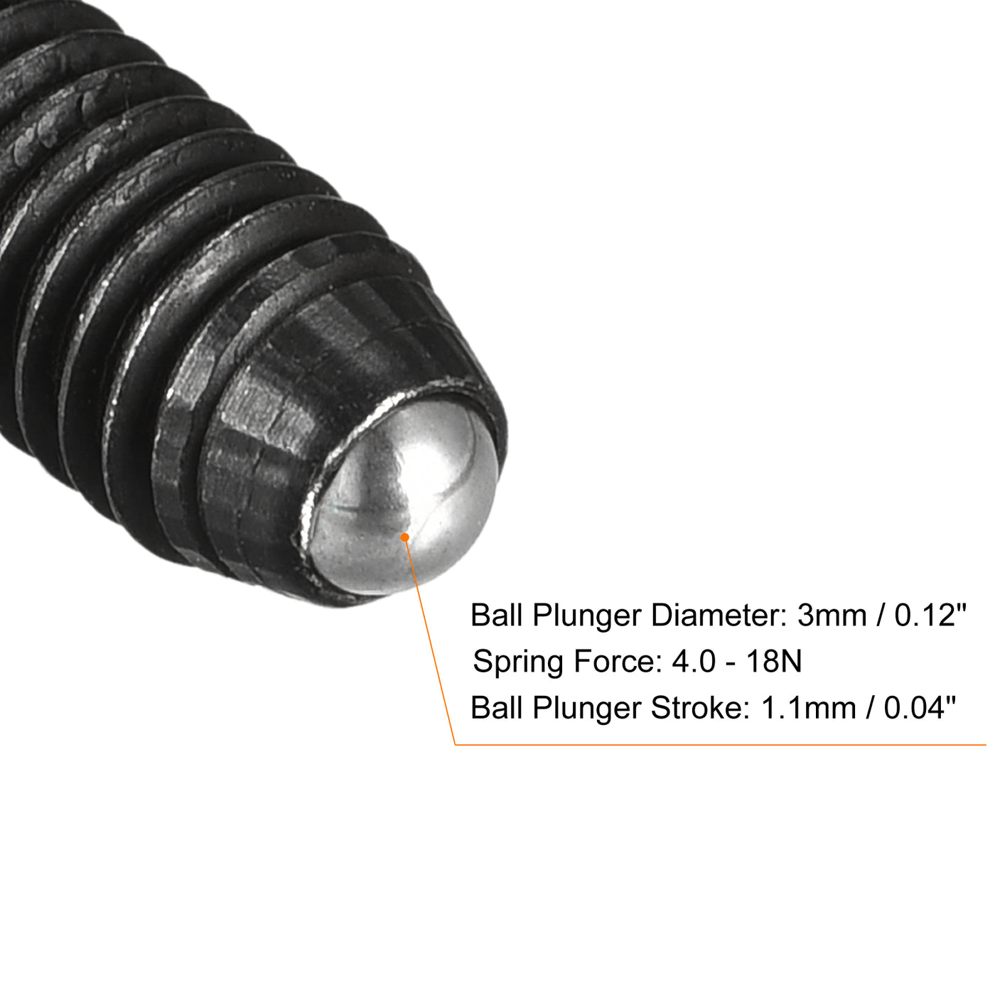 Harfington Ball Point Set Screws High Carbon Steel Spring Hex Socket Grub Screw