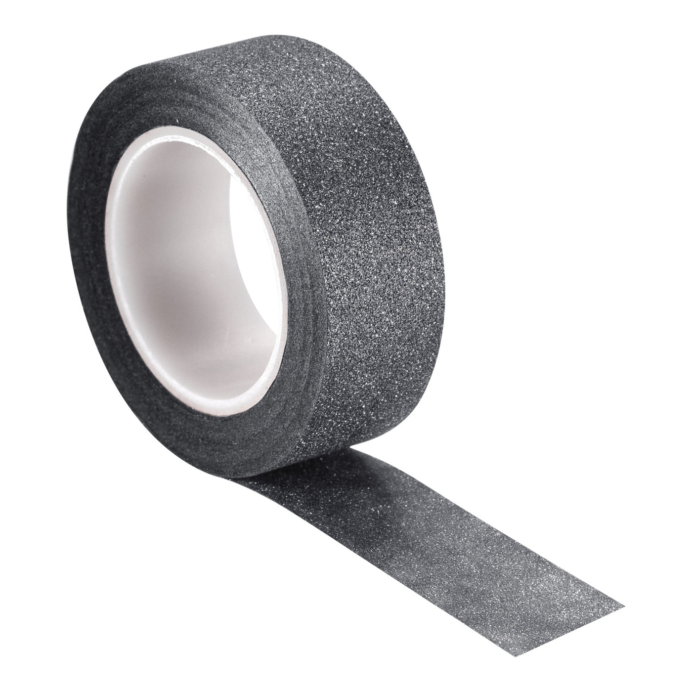 Harfington Glitter Tape, Decorative Craft Tape Self Adhesive Stick 1.5cmx10m Black