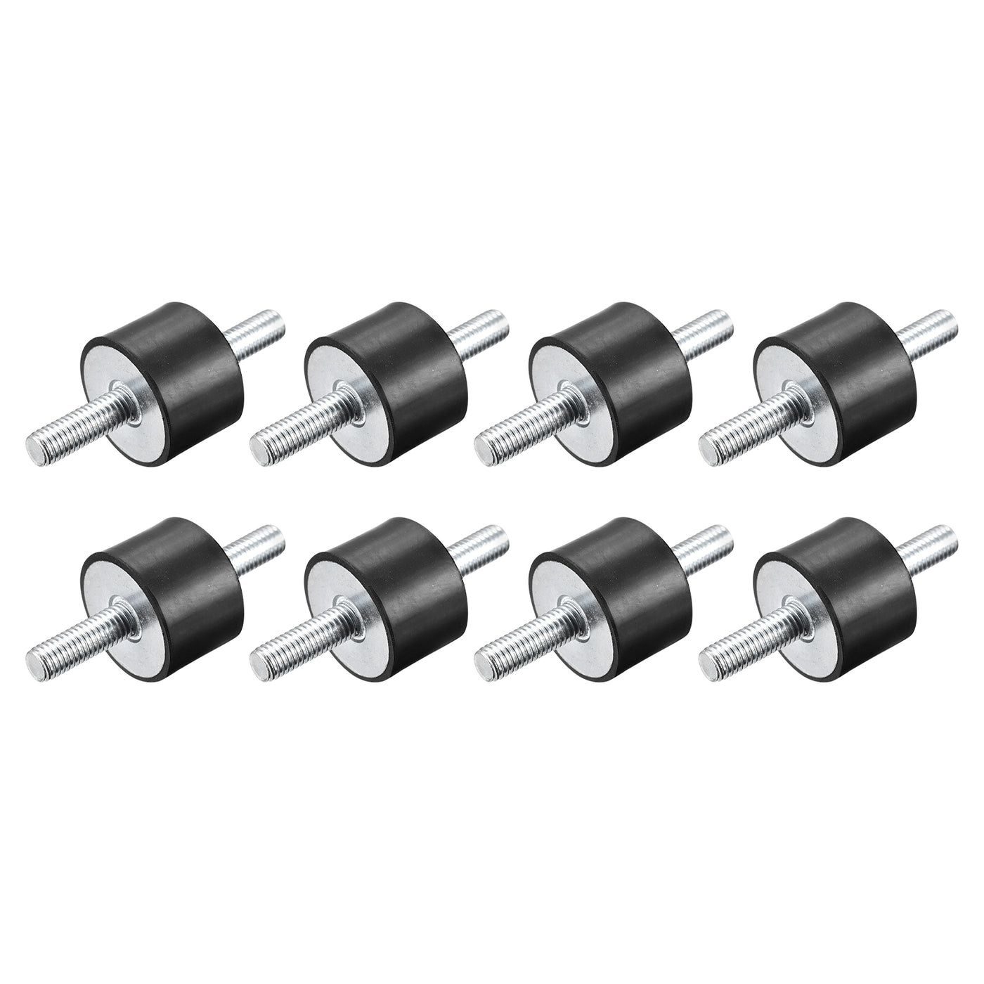 uxcell Uxcell Rubber Mounts 8pcs M8x23mm Male Vibration Isolator Shock Absorber D30mmxH20mm