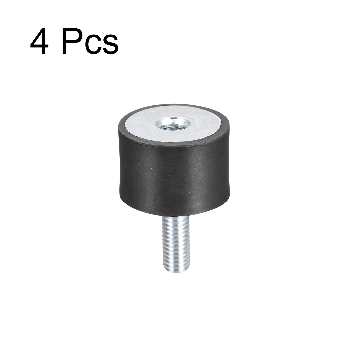 uxcell Uxcell Rubber Mount 4pcs M8 Male/Female Vibration Isolator Shock Absorber, D30mmxH20mm