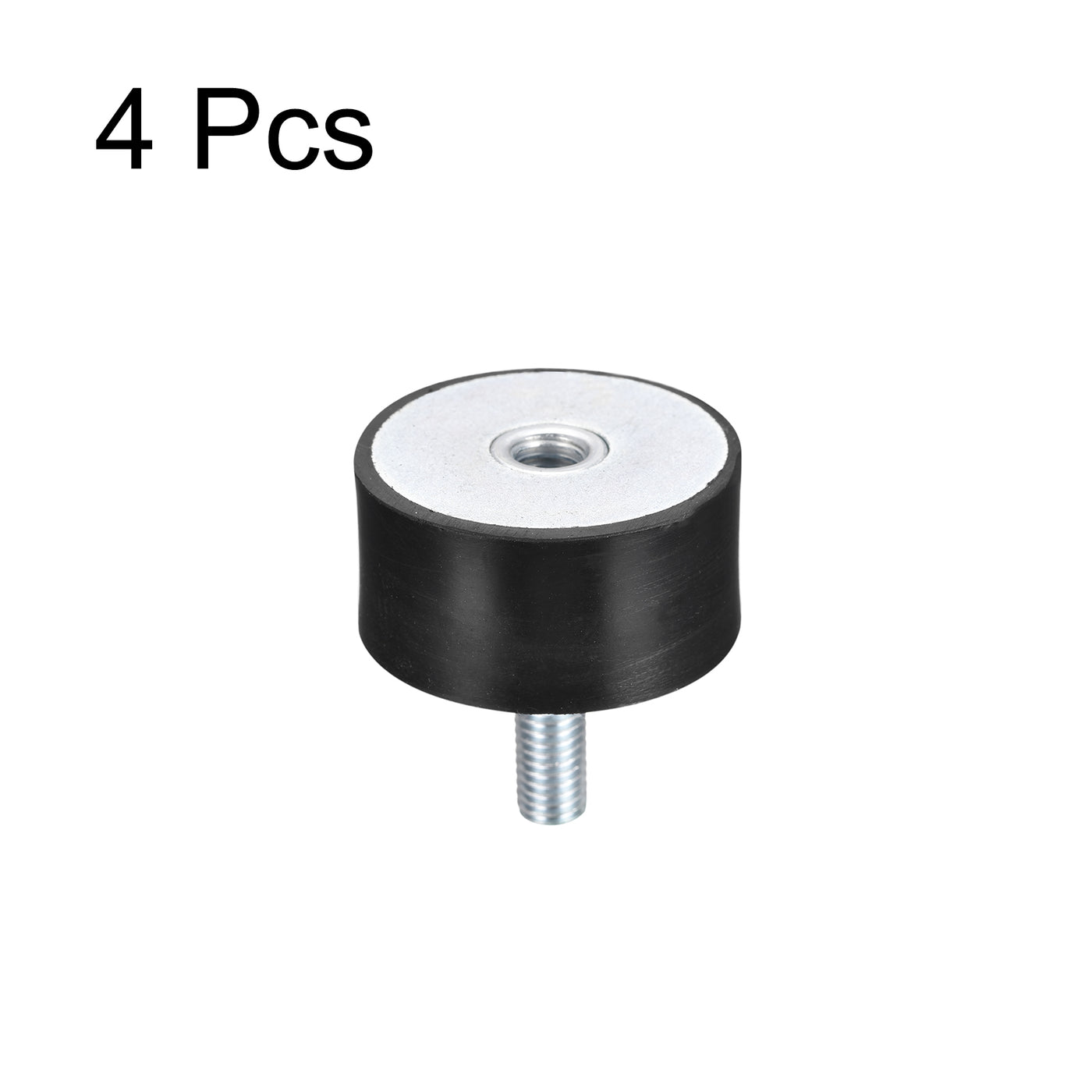 uxcell Uxcell Rubber Mount 4pcs M8 Male/Female Vibration Isolator Shock Absorber, D40mmxH20mm