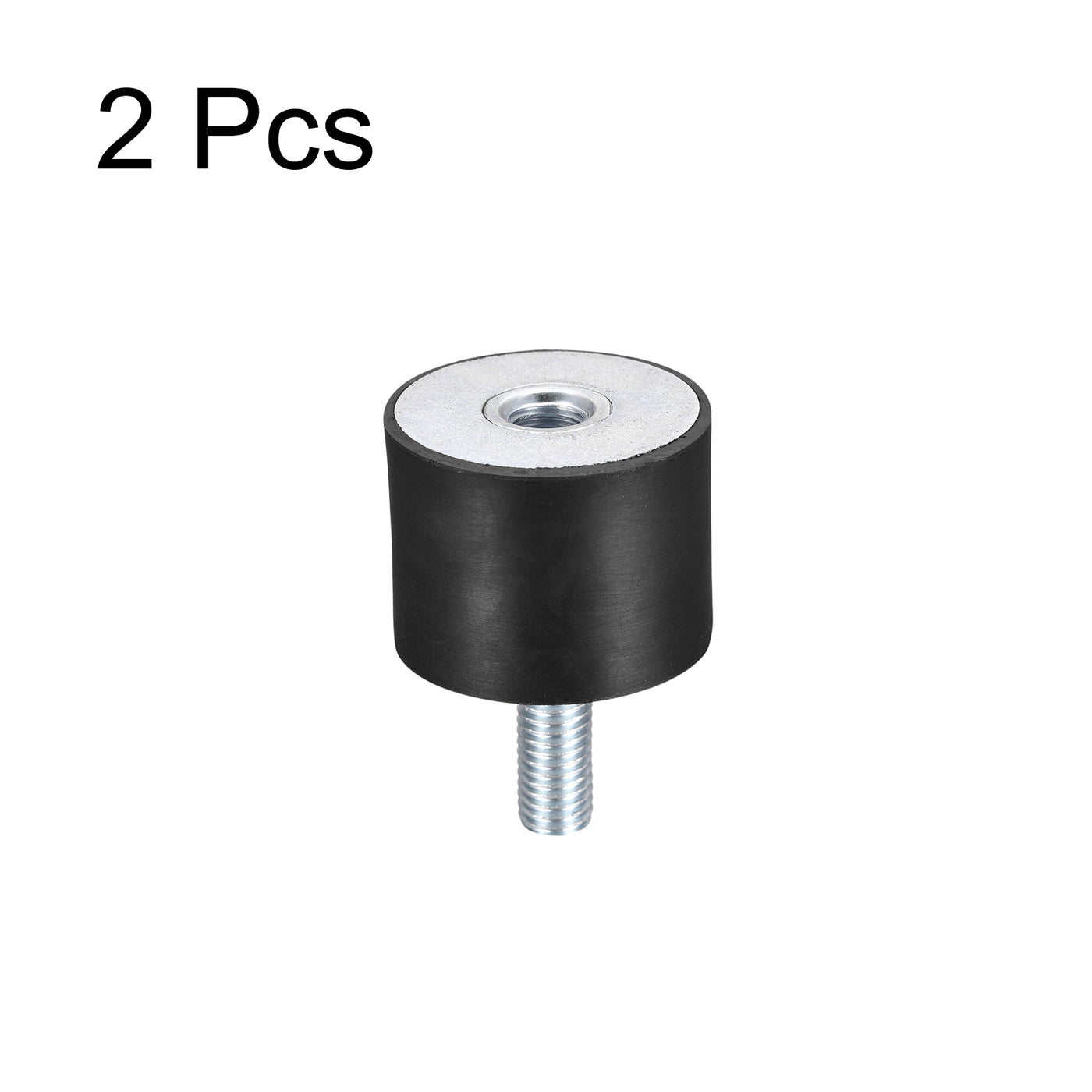 uxcell Uxcell Rubber Mounts 2pcs M10 Male/Female Vibration Isolator Shock Absorber D40mmxH30mm