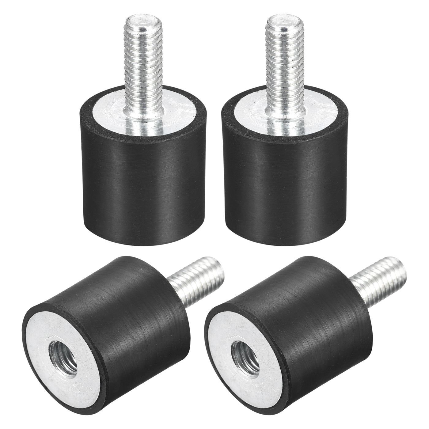 uxcell Uxcell Rubber Mounts 4pcs M8 Male/Female Vibration Isolator Shock Absorber D25mmxH25mm