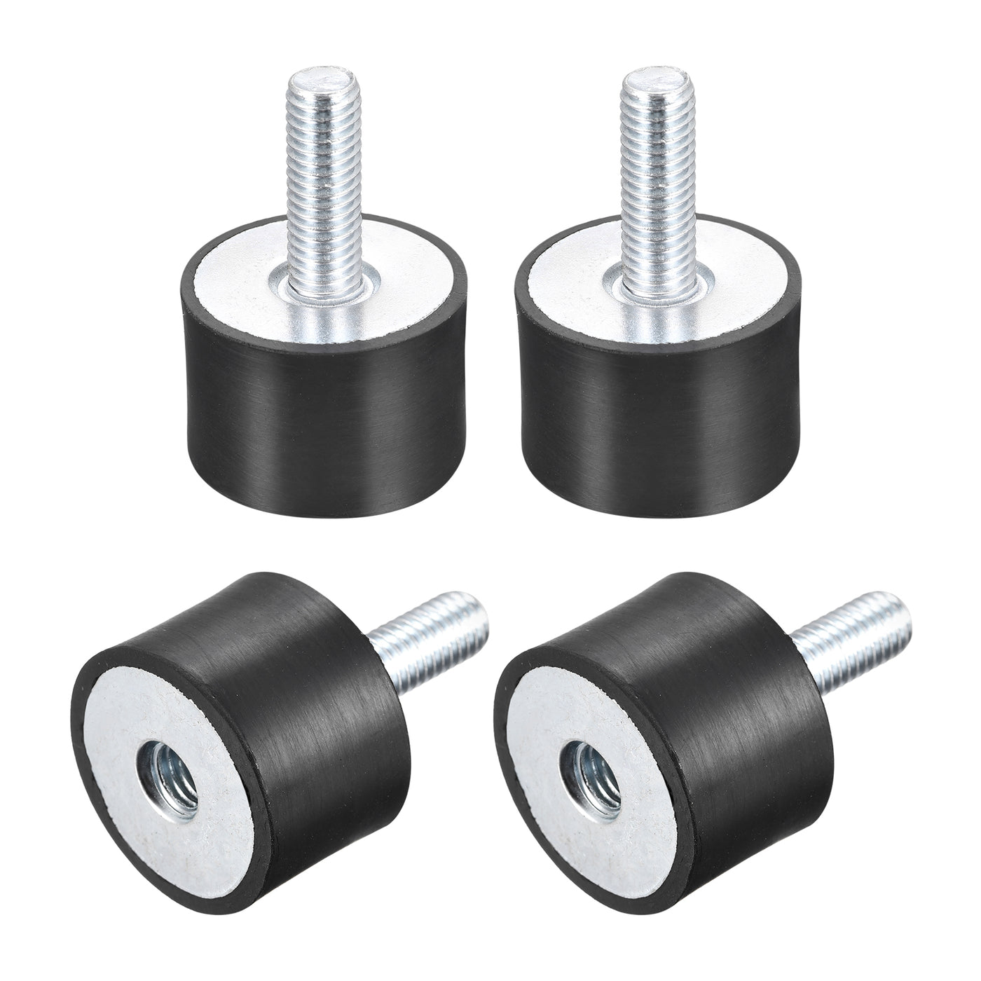 uxcell Uxcell Rubber Mounts 4pcs M8 Male/Female Vibration Isolator Shock Absorber D30mmxH20mm