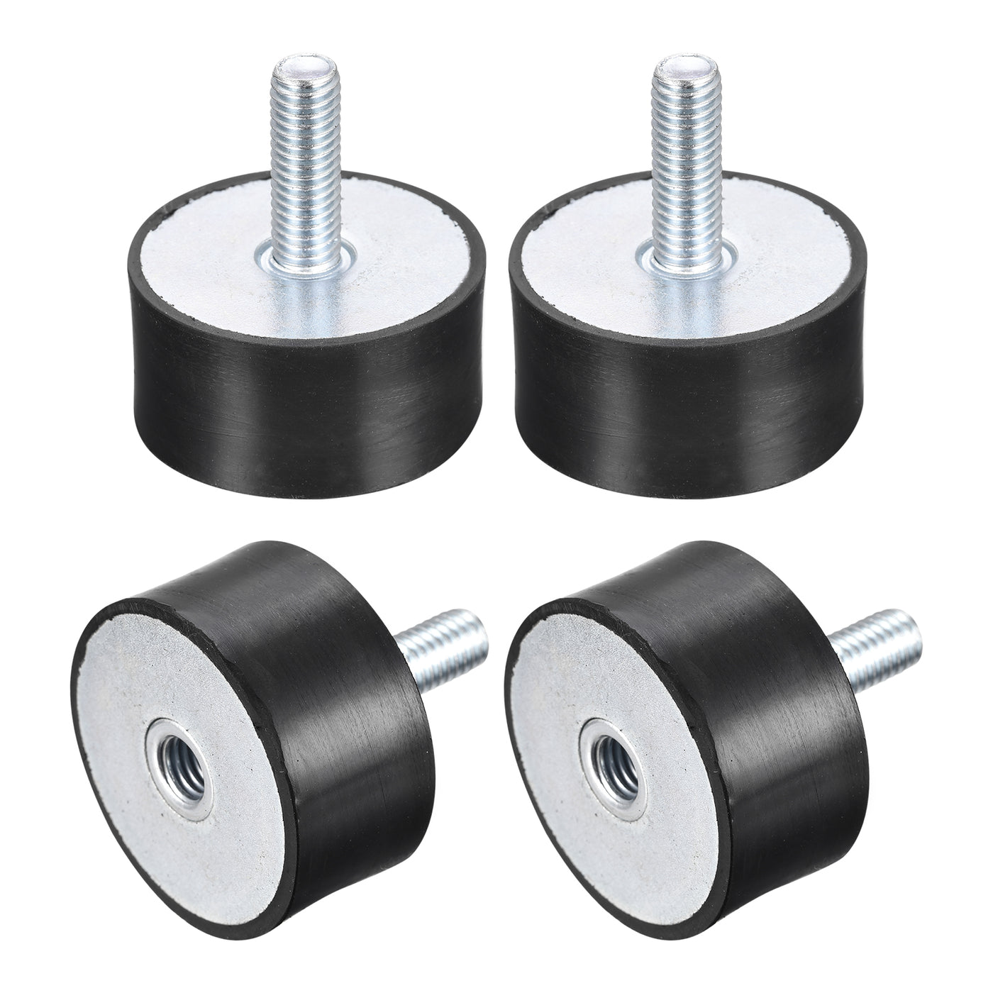 uxcell Uxcell Rubber Mounts 4pcs M8 Male/Female Vibration Isolator Shock Absorber D40mmxH20mm