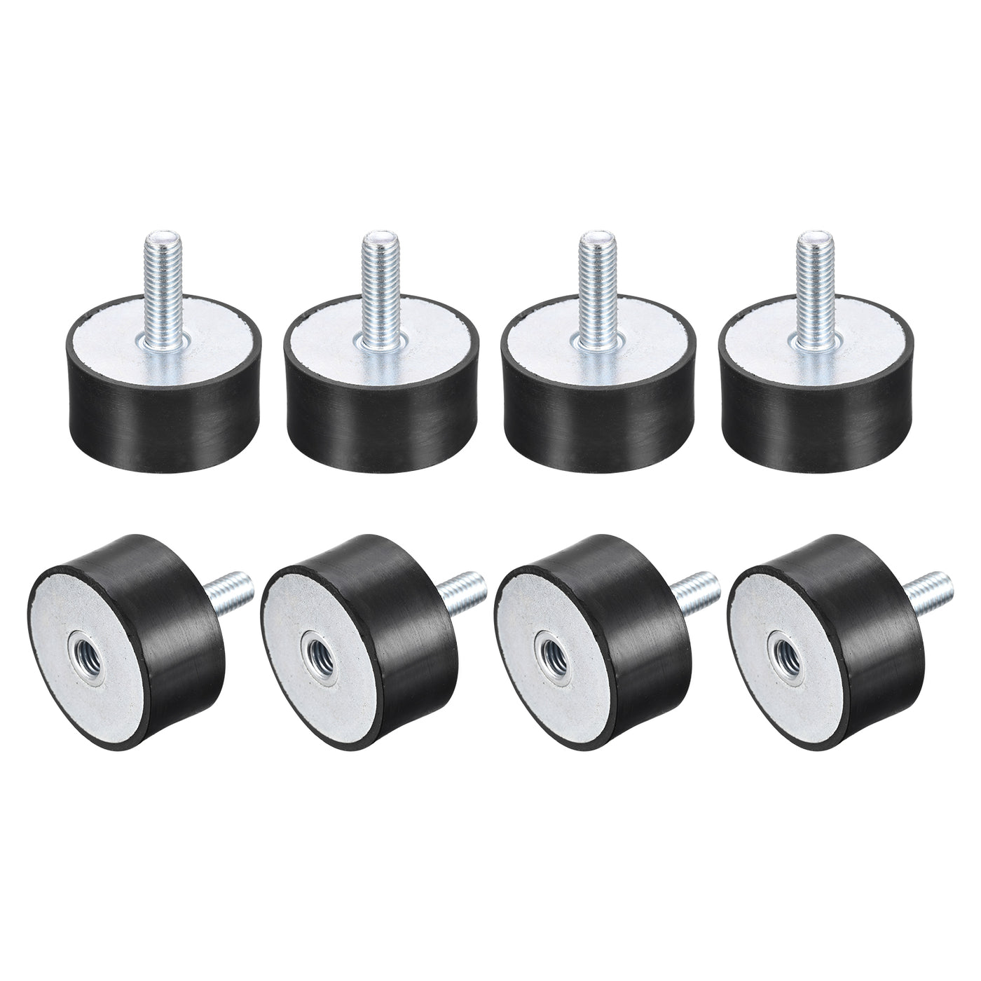 uxcell Uxcell Rubber Mounts 8pcs M8 Male/Female Vibration Isolator Shock Absorber D40mmxH20mm