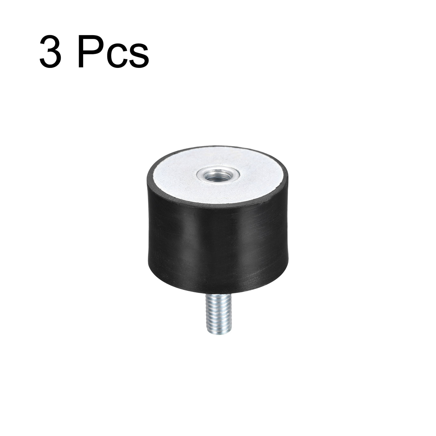 uxcell Uxcell Rubber Mounts 3pcs M8 Male/Female Vibration Isolator Shock Absorber D40mmxH30mm