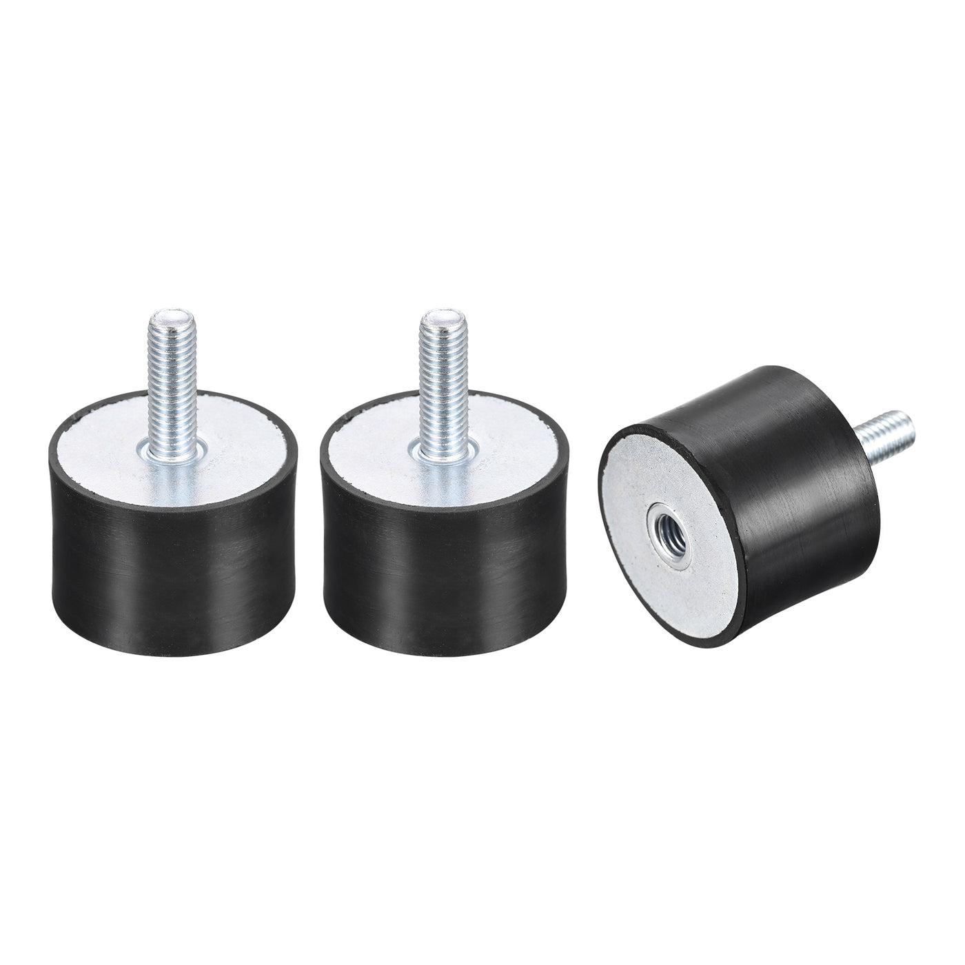 uxcell Uxcell Rubber Mounts 3pcs M8 Male/Female Vibration Isolator Shock Absorber D40mmxH30mm