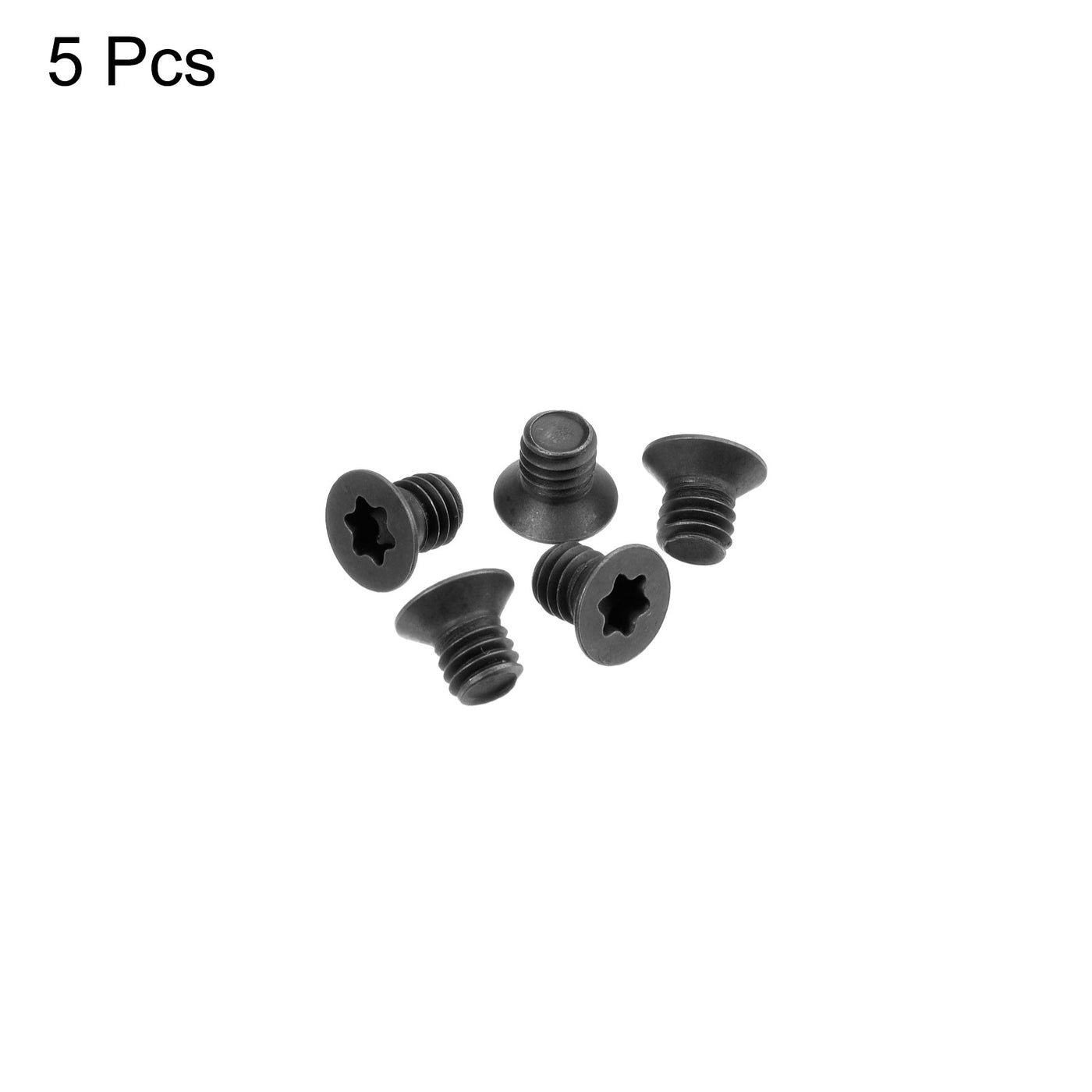 Uxcell Uxcell M4 x 5mm Torx Head Set Screws, 0.7 Pitch Carbon Steel Socket Screw, 5Pcs