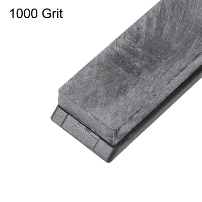Harfington Uxcell Sharpening Stones 1000 Grit Black Whetstone 150mm x 20mm x 5mm with Base