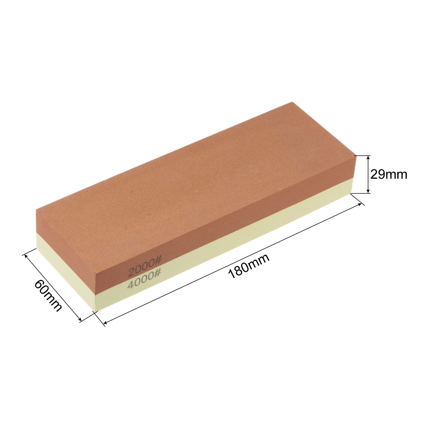 uxcell Uxcell Sharpening Stones 2000/4000 Grit 2 Side Combination Whetstone 180x60x29mm