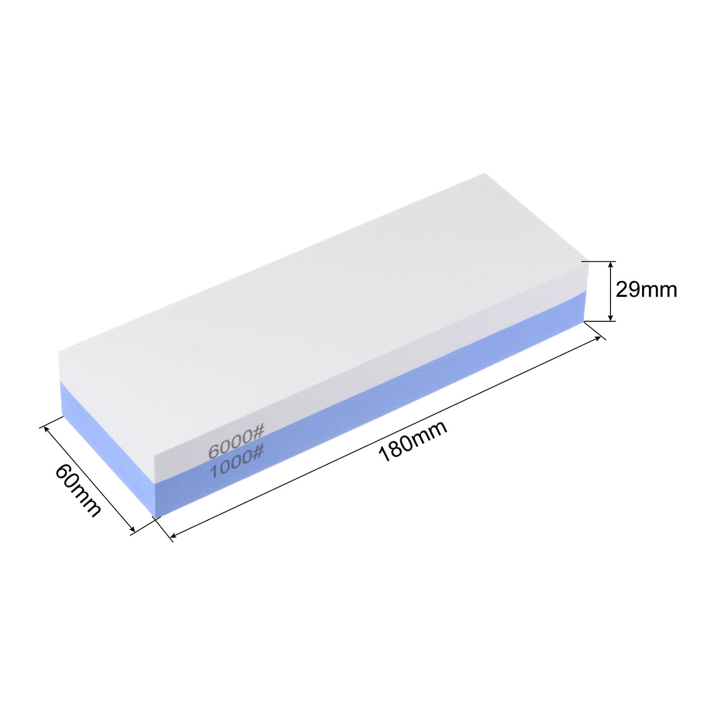 uxcell Uxcell Sharpening Stones 1000/6000 Grit 2 Side Combination Whetstone 180x60x29mm