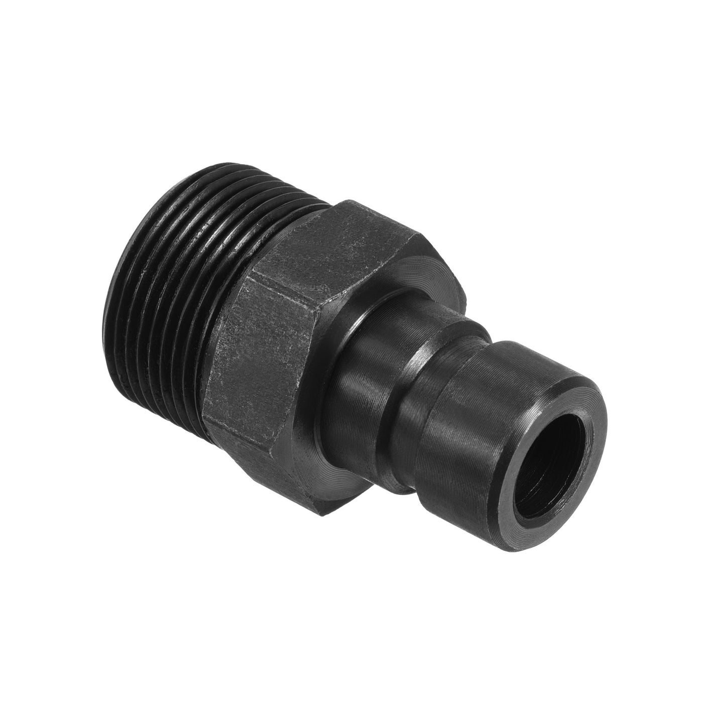 Harfington Hydraulic Quick Connect Coupler, 1 Pack Carbon Steel M27x1.5mm Male Thread Pipe Fitting Plug Adapter for Construction Agriculture with Washer, Black