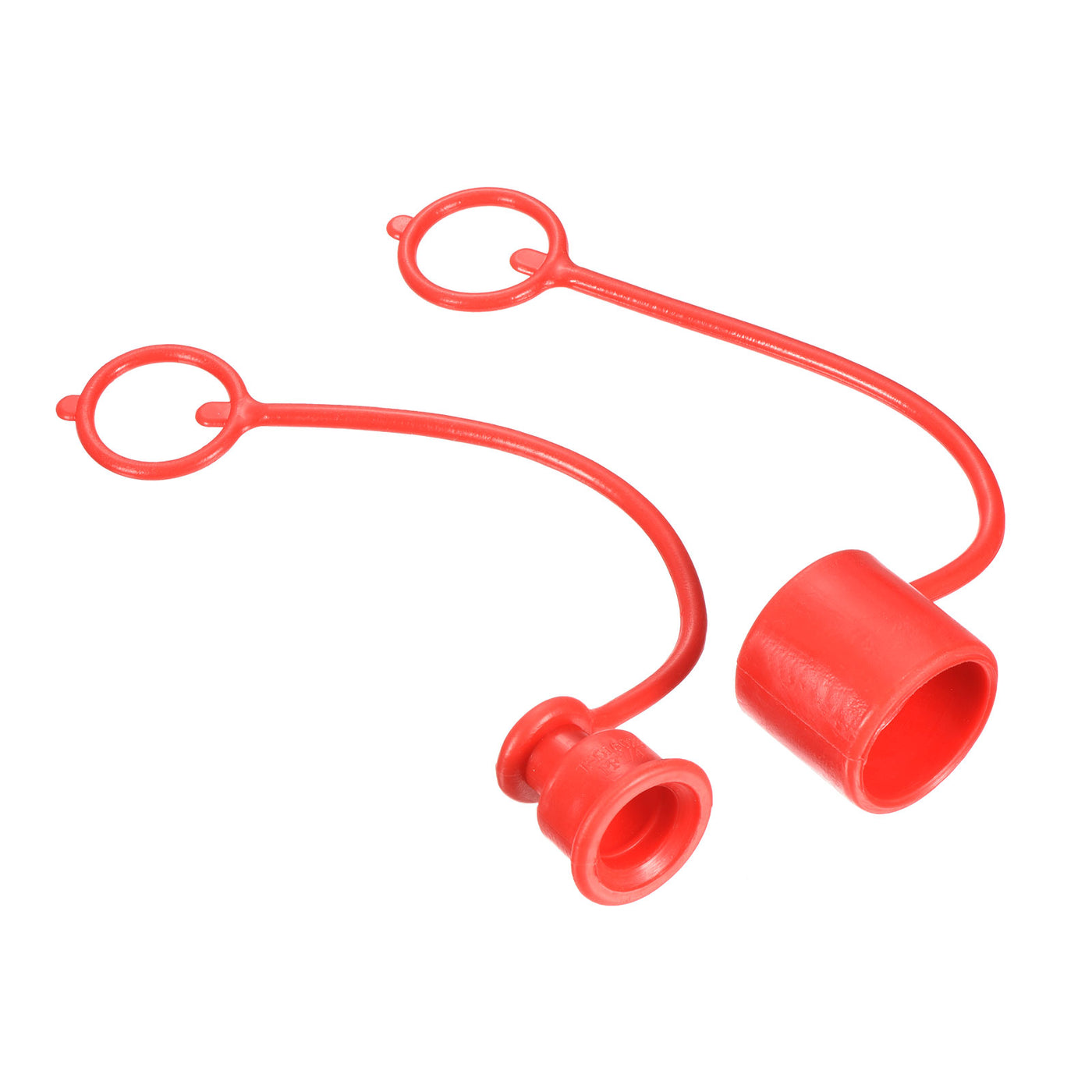 Harfington Dust Cap and Plug Kit, 3 Set 1/4 PVC Connector Protection Sleeve Covers for Flat Face Hydraulic Quick Coupling, Red
