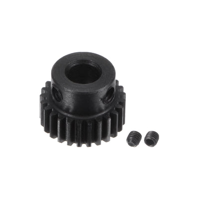 Harfington Uxcell 0.5 Mod 25T 5mm Bore 13.5mm Outer Dia 45# Carbon Steel Motor Pinion Gear Set