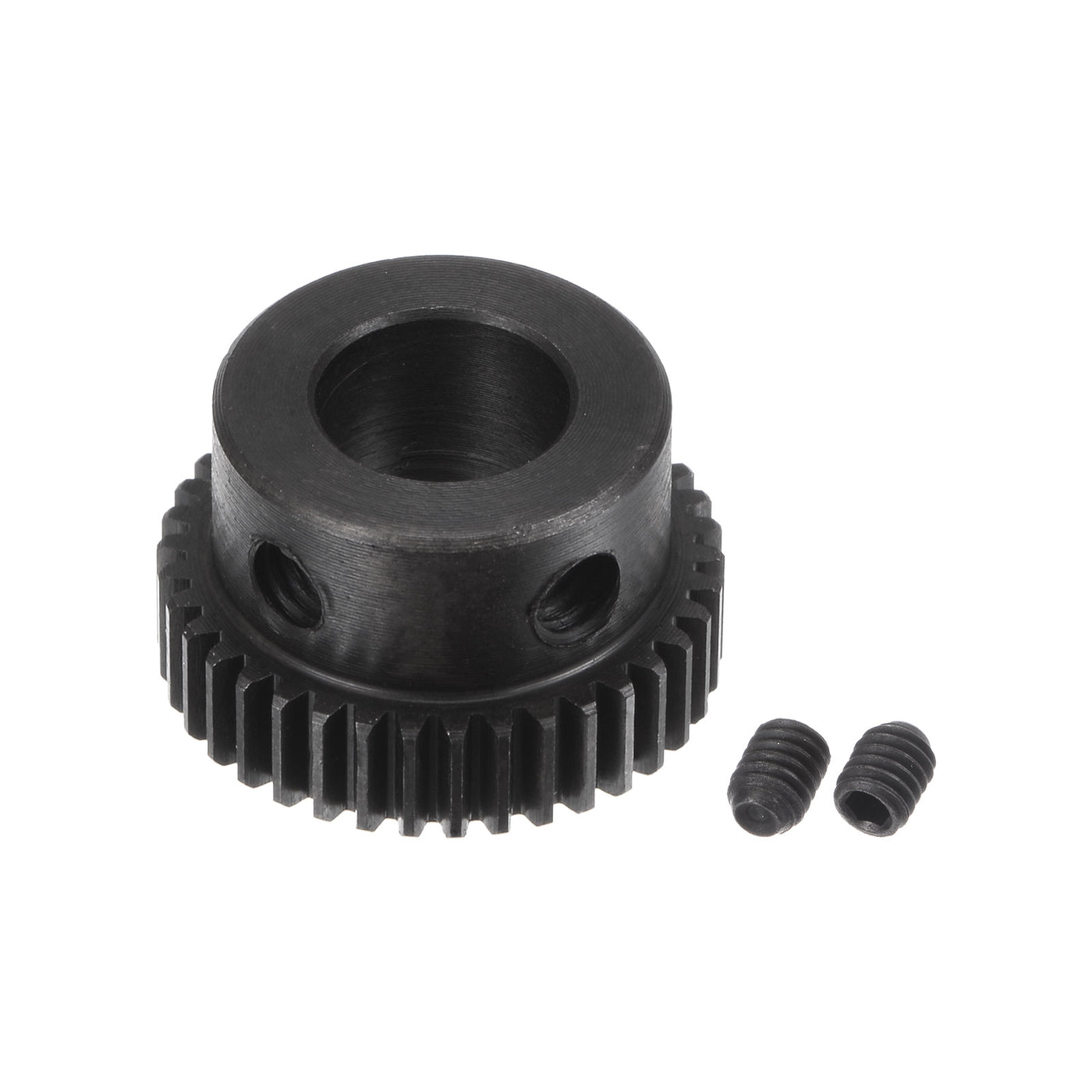 uxcell Uxcell 0.5 Mod 38T 8mm Bore 20mm Outer Dia 45# Carbon Steel Motor Pinion Gear Set