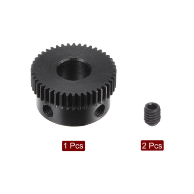 Harfington Uxcell 0.5 Mod 44T 8mm Bore 23mm Outer Dia 45# Carbon Steel Motor Pinion Gear Set