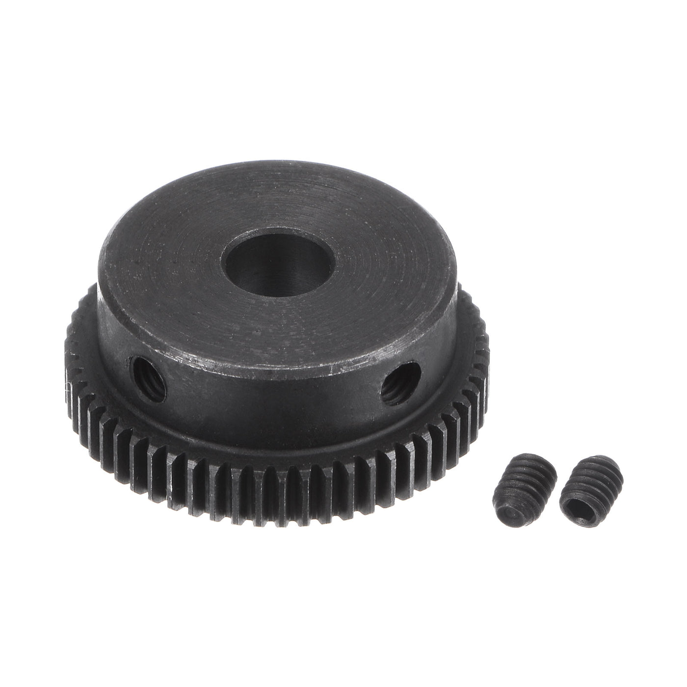 uxcell Uxcell 0.5 Mod 58T 6mm Bore 30mm Outer Dia 45# Carbon Steel Motor Pinion Gear Set