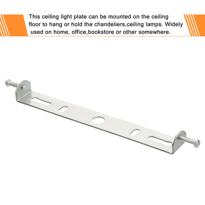 Harfington Ceiling Light Plate, 130mm 150mm Lighting Fixture Mounting Bracket Light Crossbar for Home Office Chandelier, Pack of 4