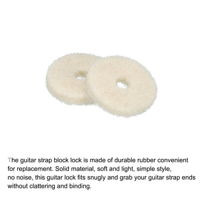 Harfington Guitar Strap Button Felt Washer Lock Strap Block Guitar Gasket, for Guitar Strap Button