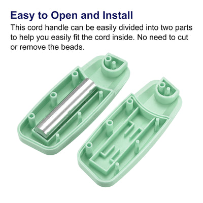 Harfington Uxcell Blinds Chain Handle, 8Pcs 80mm Roller Shade Cord Weights for Window Parts, Green