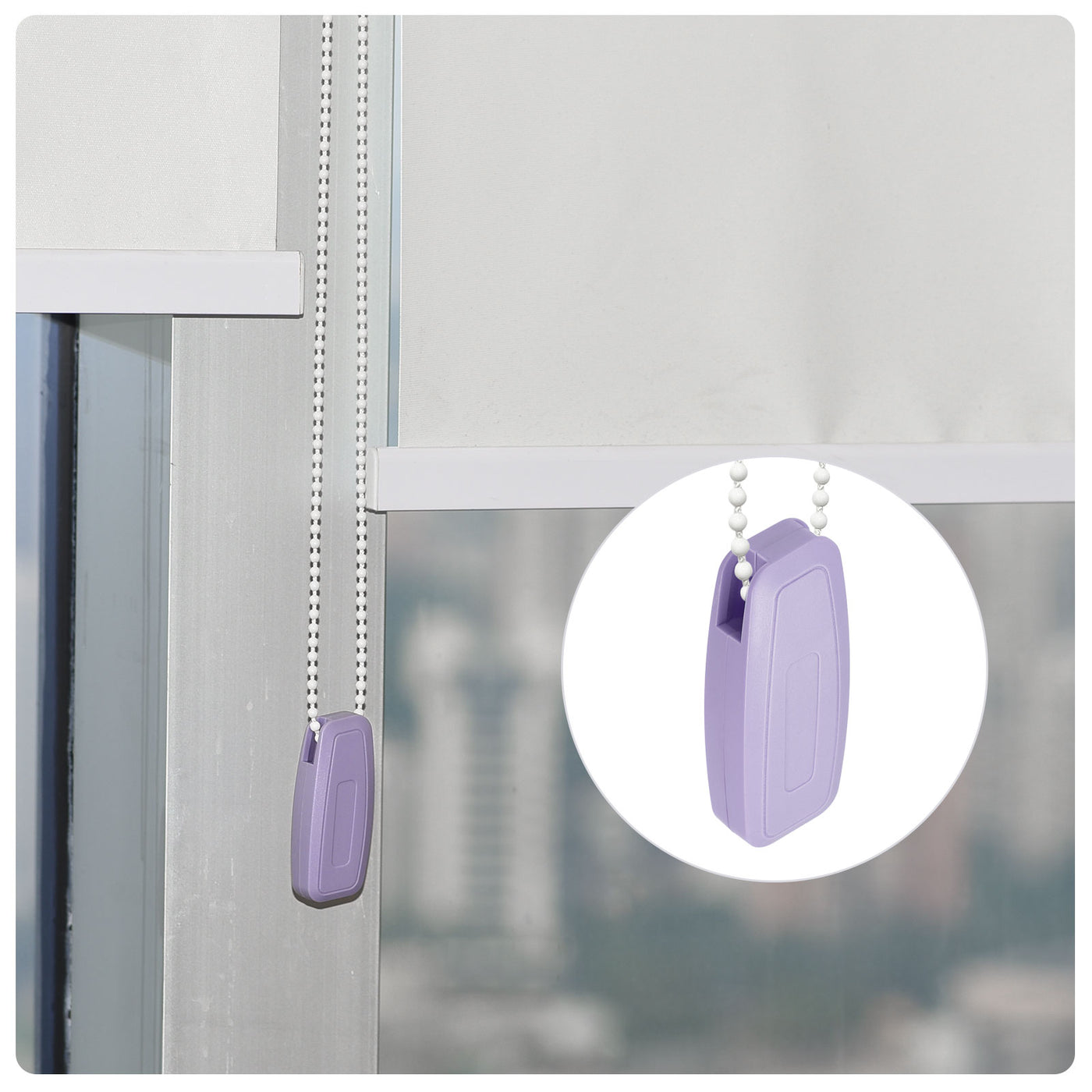 uxcell Uxcell Blinds Chain Handle, 2Pcs 80mm Roller Shade Cord Weight for Window Parts, Purple