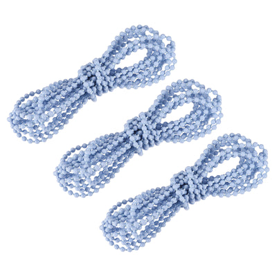 Harfington Uxcell 4.37 Yards Blinds Beaded Chain 3Pcs Roller Shade for Window Repair Parts, Blue
