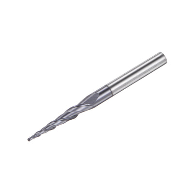 Harfington Uxcell 1mm x 4mm 8.36 Degree Angle TiSiN Coated Carbide Tapered Ball Nose End Mill
