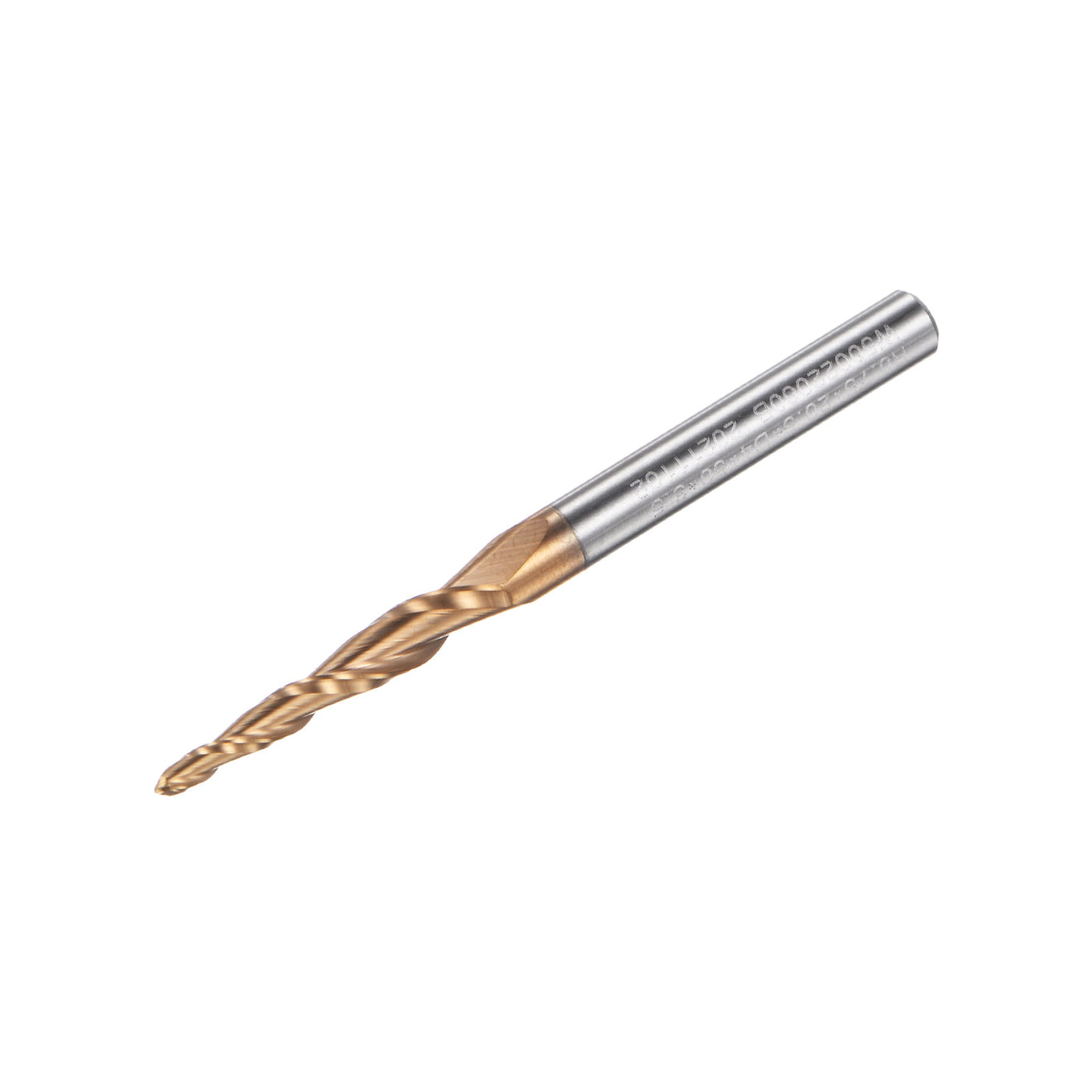 uxcell Uxcell 1.5mm x 4mm 7 Degree Angle TiSiN Coated Carbide Tapered Ball Nose End Mill