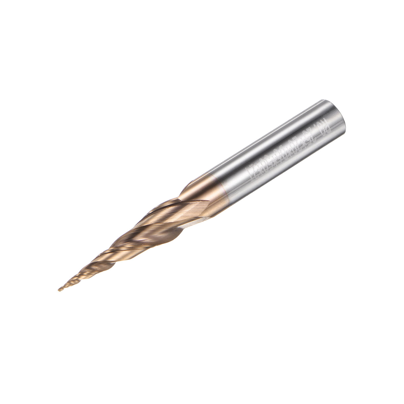 uxcell Uxcell 0.5mm x 6mm 15.66 Degree Angle TiSiN Coated Carbide Tapered Ball Nose End Mill