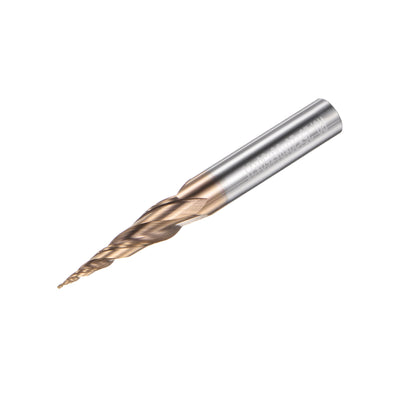 Harfington Uxcell 0.5mm x 6mm 15.66 Degree Angle TiSiN Coated Carbide Tapered Ball Nose End Mill