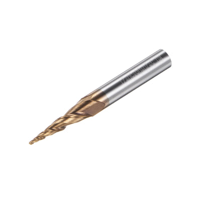 Harfington Uxcell 1mm x 6mm 14.26 Degree Angle TiSiN Coated Carbide Tapered Ball Nose End Mill