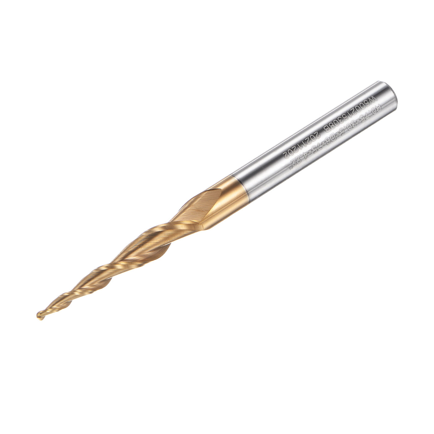 uxcell Uxcell 1.5mm x 6mm 8.44 Degree Angle TiSiN Coated Carbide Tapered Ball Nose End Mill
