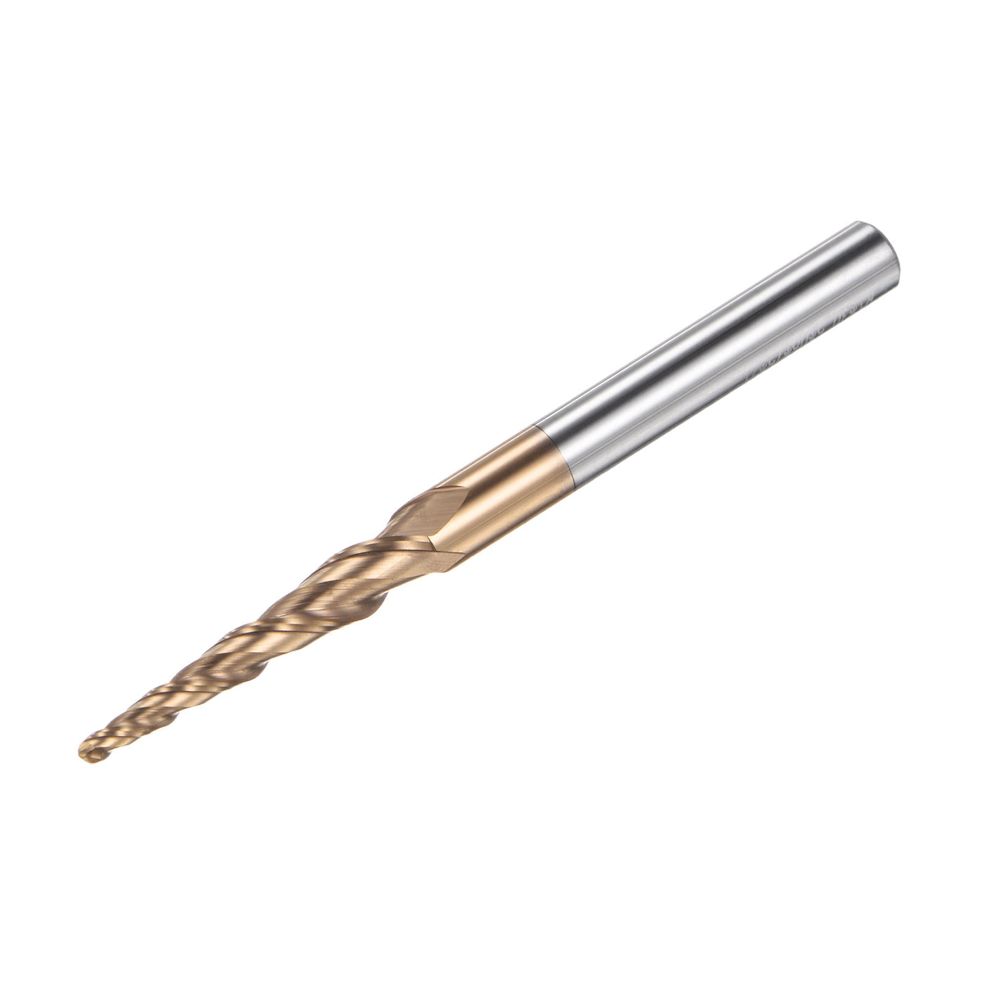 uxcell Uxcell 2mm x 6mm 7.3 Degree Angle TiSiN Coated Carbide Tapered Ball Nose End Mill