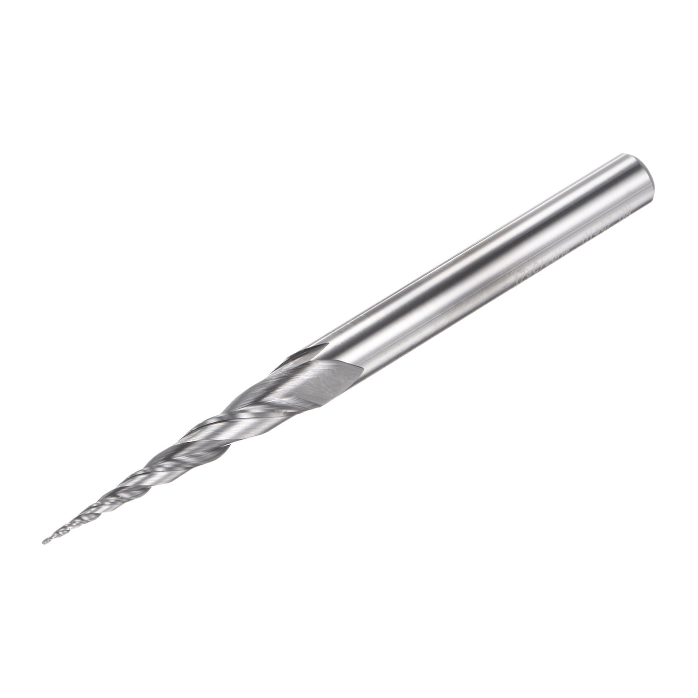 uxcell Uxcell 0.5mm x 6mm 10 Degree Angle Uncoated Carbide 2 Flute Tapered Ball Nose End Mill