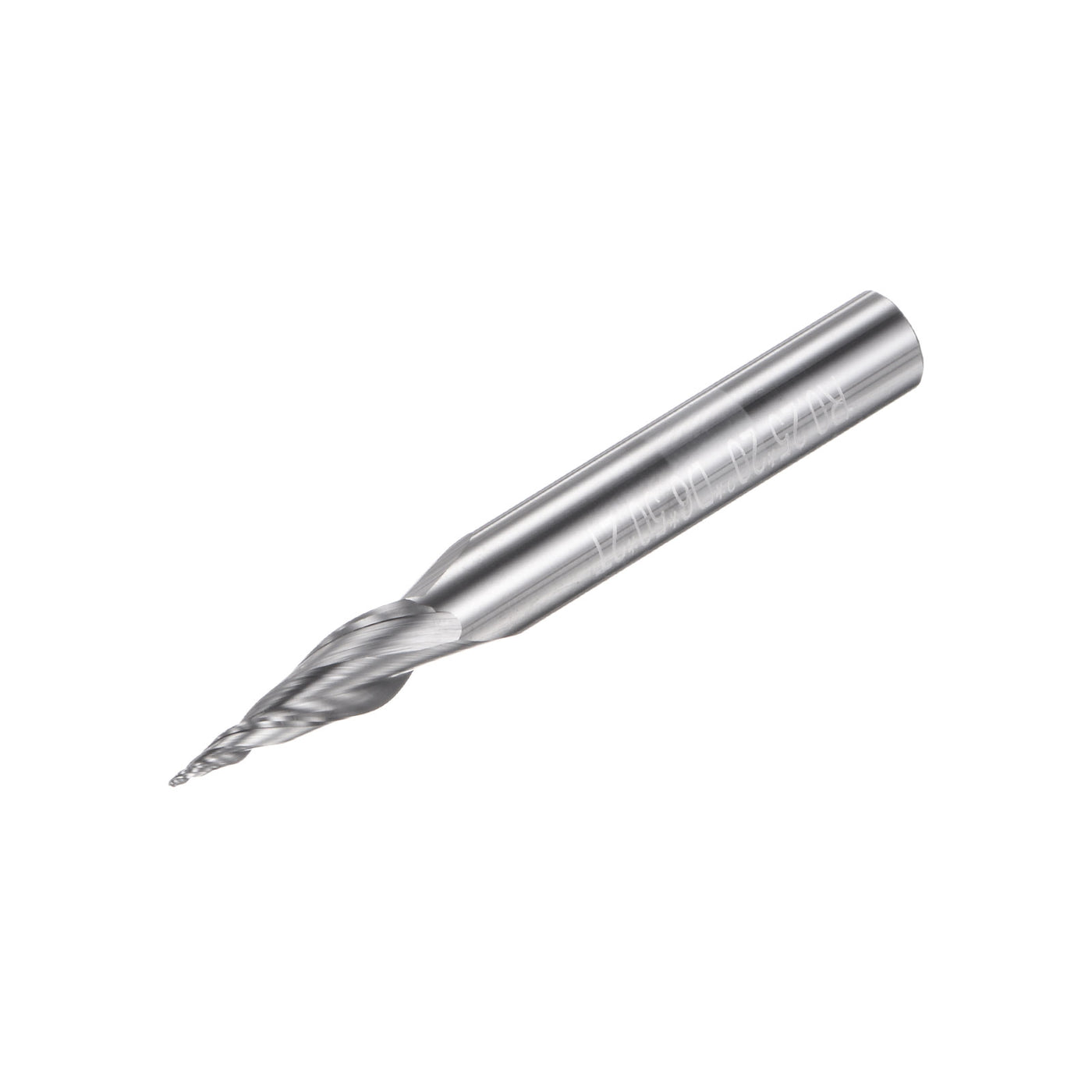 uxcell Uxcell 0.5mm x 6mm 20 Degree Angle Uncoated Carbide 2 Flute Tapered Ball Nose End Mill