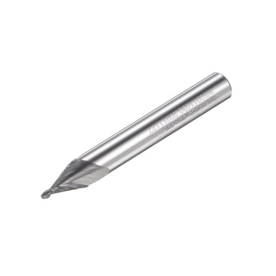 Harfington Uxcell 1mm x 6mm 30 Degree Angle Uncoated Carbide 2 Flute Tapered Ball Nose End Mill