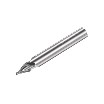 Harfington Uxcell 1.5mm x 6mm 30 Degree Angle Uncoated Carbide 2 Flute Tapered Ball Nose End Mill