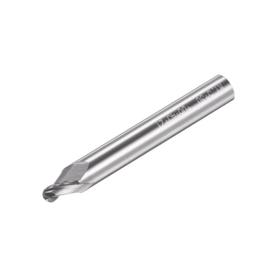 Harfington Uxcell 3mm x 6mm 30 Degree Angle Uncoated Carbide 2 Flute Tapered Ball Nose End Mill